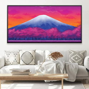 Twilight Fuji Canvas Art 20 x 10in / Rolled Prints Clock Canvas