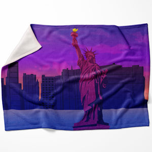 Twilight Liberty Blanket Blanket 75 x 100cm Clock Canvas