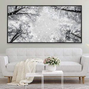 Twilight Snowfall Canvas Art 20 x 10in / Canvas Clock Canvas