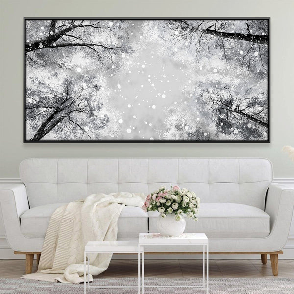 Twilight Snowfall Canvas Art 20 x 10in / Canvas Clock Canvas