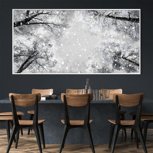 Twilight Snowfall Canvas Art Clock Canvas