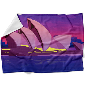 Twilight Sydney Blanket Blanket 75 x 100cm Clock Canvas