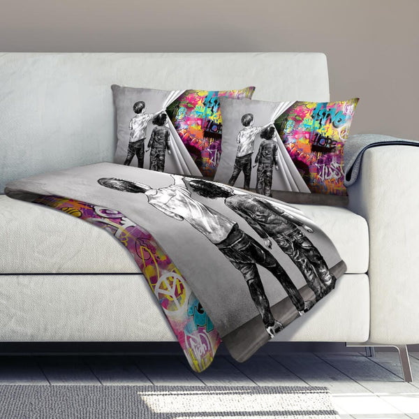 Uncovered Justice Dream Home Bundle Bundle 2 Cushions & 1 Blanket Clock Canvas
