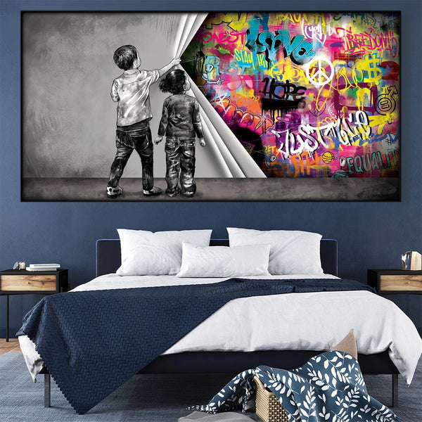 Uncovered Justice Easy Build Frame Posters, Prints, & Visual Artwork Easy Build Frame & Fabric Print / 40 x 20in Clock Canvas