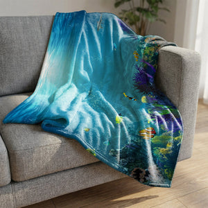 Underwater Beauty Blanket Blanket Clock Canvas