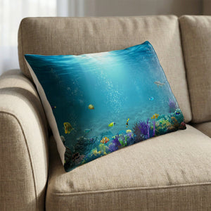 Underwater Beauty Cushion Cushion 13 x 19in Clock Canvas