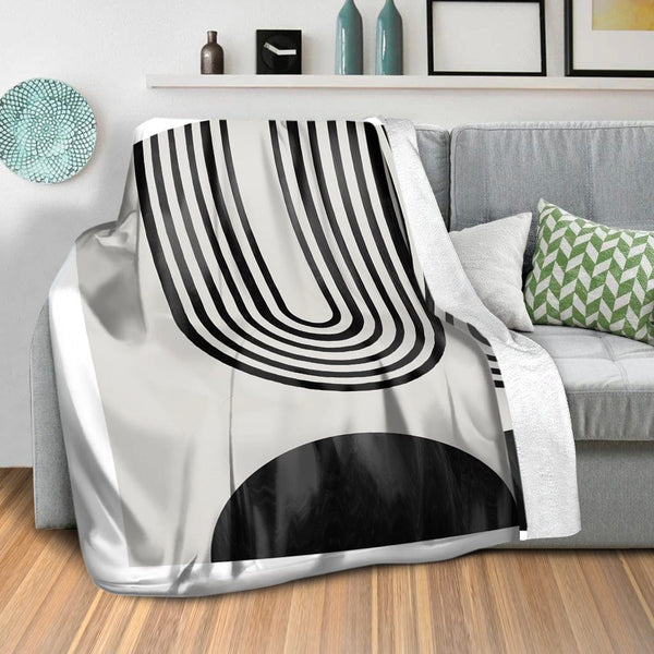 Unique Shapes B Blanket Blanket Clock Canvas