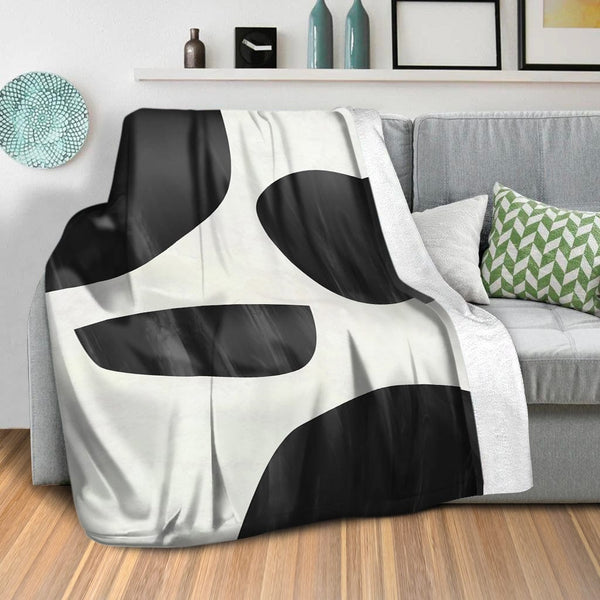 Unique Shapes C Blanket Blanket Clock Canvas