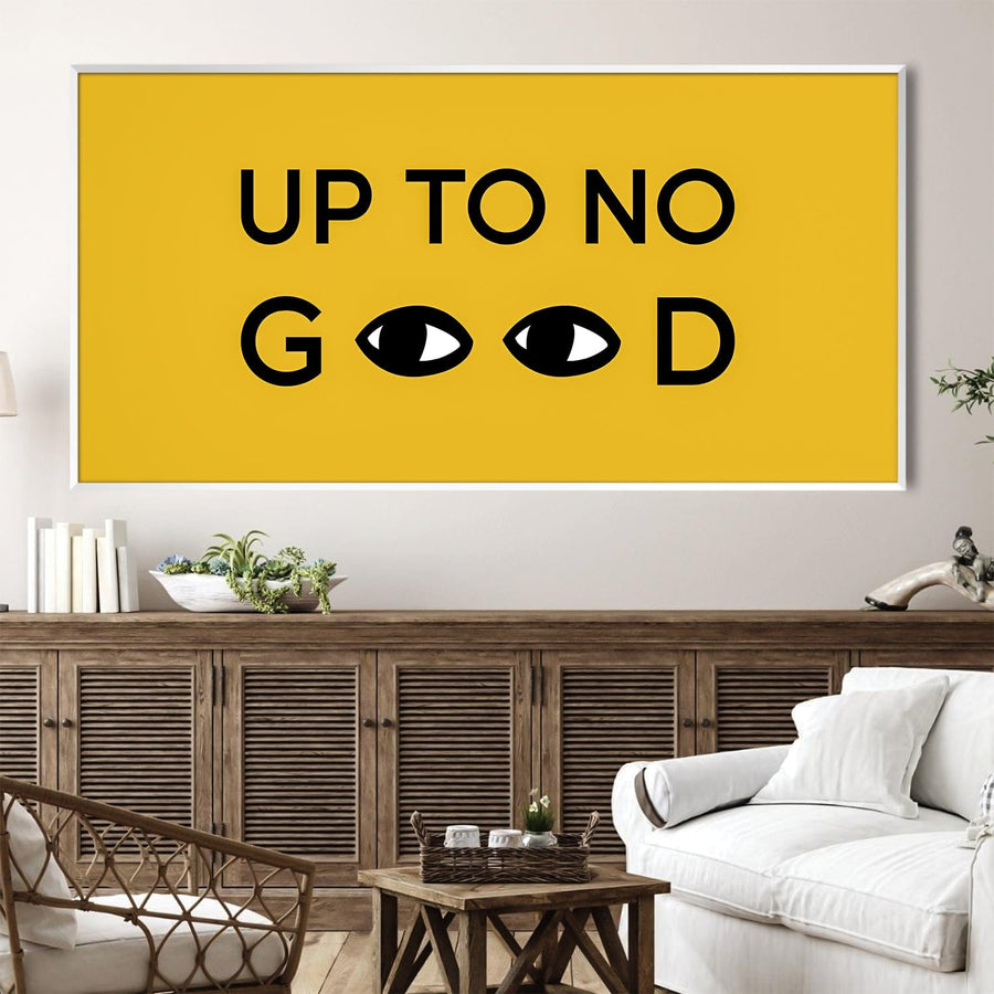 Up To No Good Canvas Art Clock Canvas