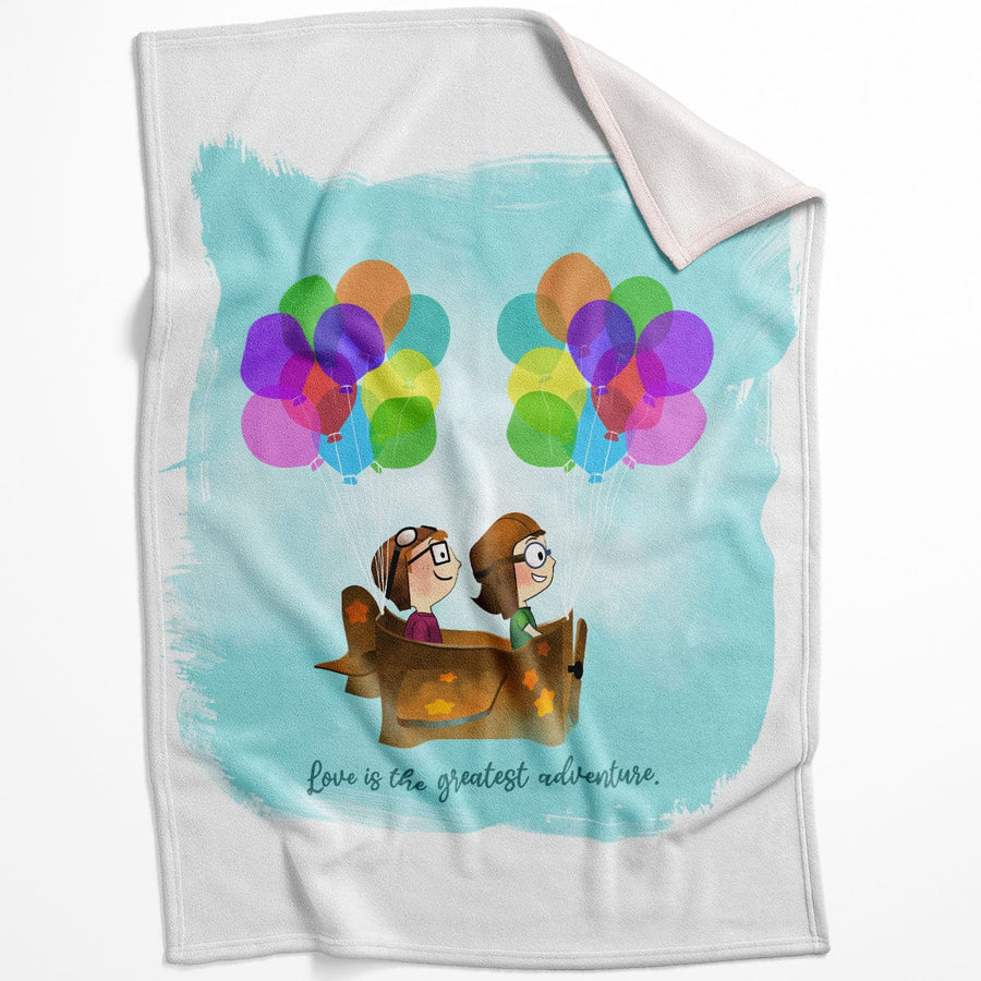 Up Up and Away Blanket Blanket 75 x 100cm Clock Canvas