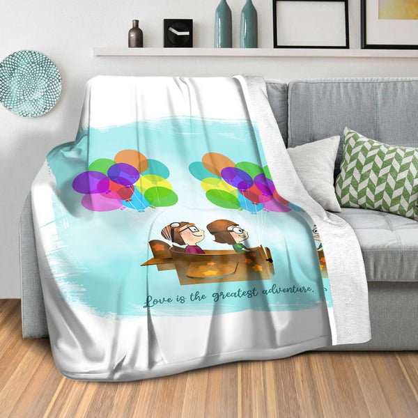 Up Up and Away Blanket Blanket Clock Canvas