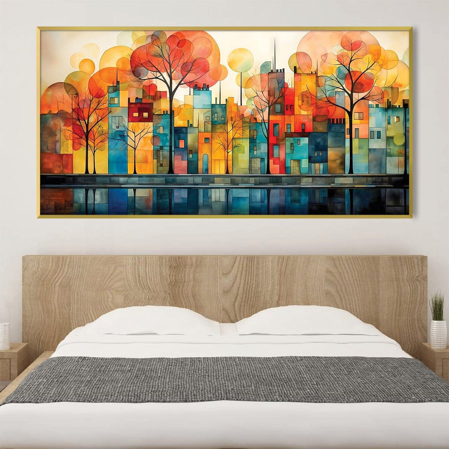 Urban Abstract Canvas Art Clock Canvas