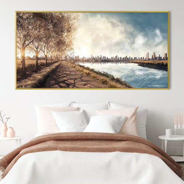 Urban Dawn Canvas Art Clock Canvas