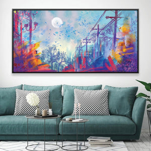 Urban Streetscape Canvas Art 20 x 10in / Canvas Clock Canvas