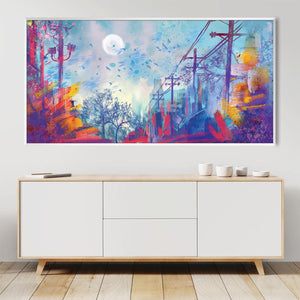 Urban Streetscape Canvas Art Clock Canvas