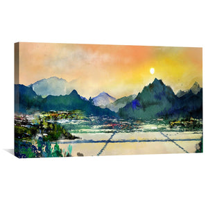 Valley Awakening Canvas Art Clock Canvas