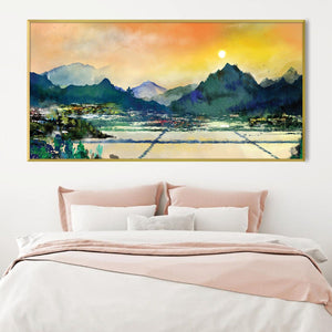 Valley Awakening Canvas Art Clock Canvas