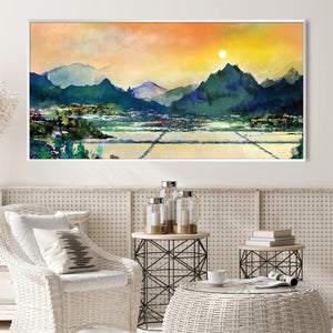 Valley Awakening Canvas Art Clock Canvas