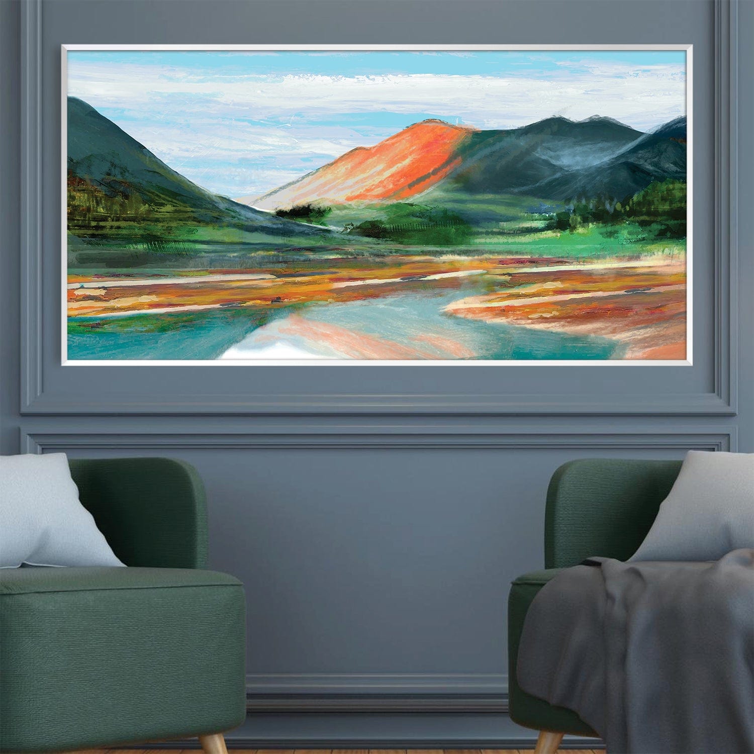 Valley of Colors Canvas Art Clock Canvas