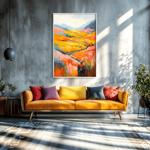 Valley of Fire and Bloom Canvas Art Clock Canvas