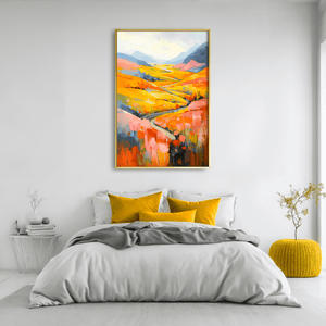 Valley of Fire and Bloom Canvas Art Clock Canvas