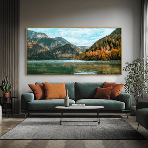 Valley to the Lake Canvas Art Clock Canvas