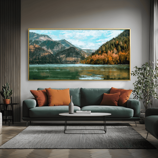 Valley to the Lake Canvas Art Clock Canvas