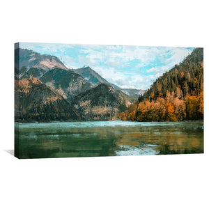 Valley to the Lake Canvas Art Clock Canvas