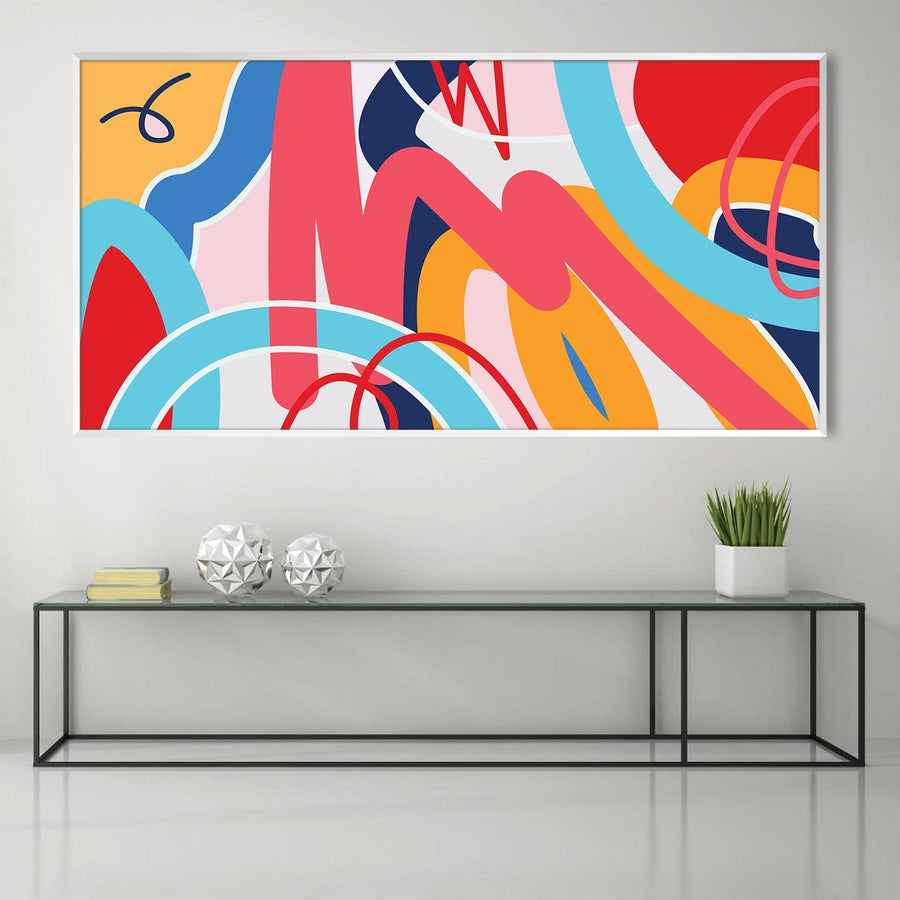 Varied Lines Canvas Art Clock Canvas