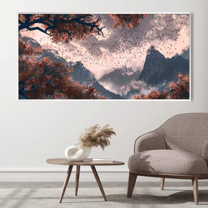 Veil of Autumn Canvas Art Clock Canvas