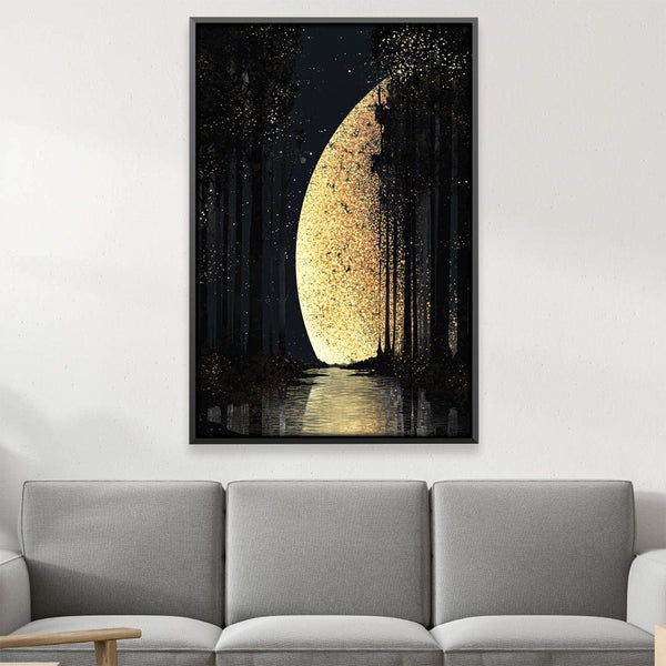 Veil of the Night Moon Canvas Art 12 x 18in / Canvas Clock Canvas