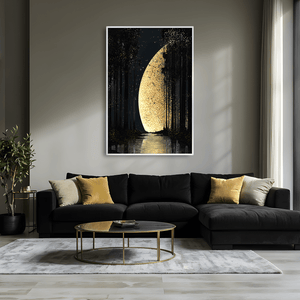 Veil of the Night Moon Canvas Art Clock Canvas