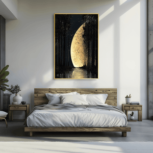 Veil of the Night Moon Canvas Art Clock Canvas