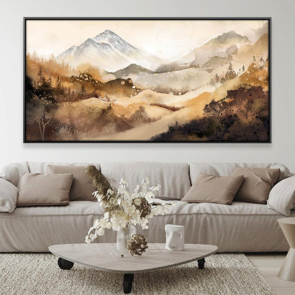 Veil of the Valley Canvas Art 20 x 10in / Canvas Clock Canvas