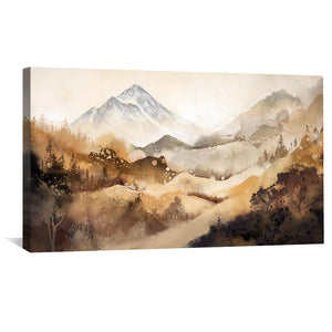 Veil of the Valley Canvas Art Clock Canvas