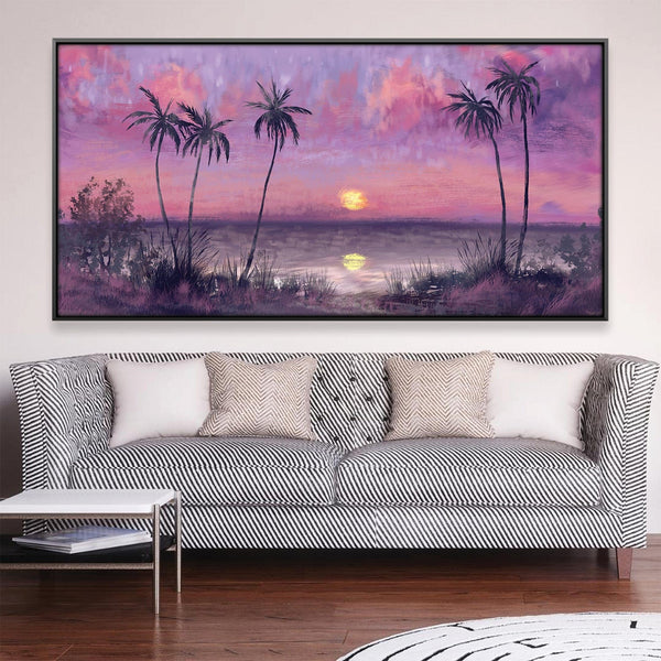 Velvet Horizon Canvas Art 20 x 10in / Canvas Clock Canvas