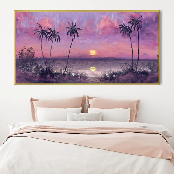 Velvet Horizon Canvas Art Clock Canvas