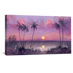 Velvet Horizon Canvas Art Clock Canvas