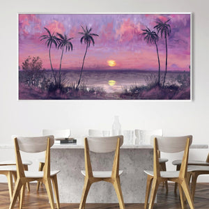 Velvet Horizon Canvas Art Clock Canvas