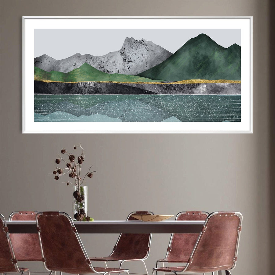 Verdant Cliffs Canvas Art Clock Canvas