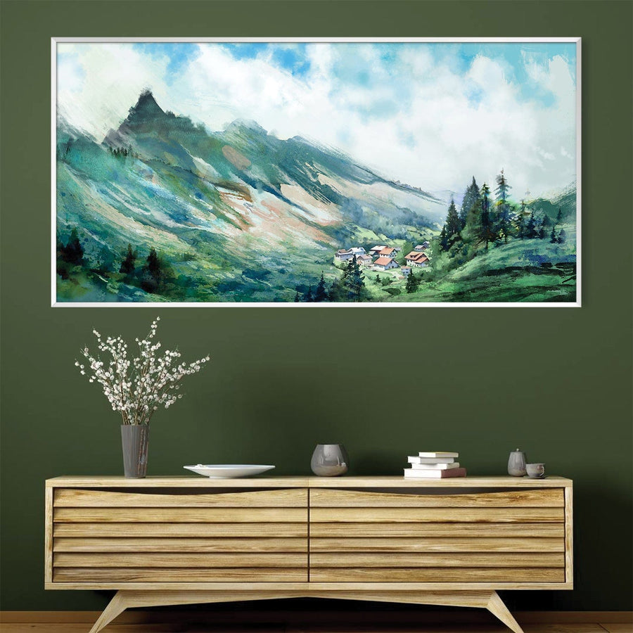 Verdant Valley Canvas Art Clock Canvas