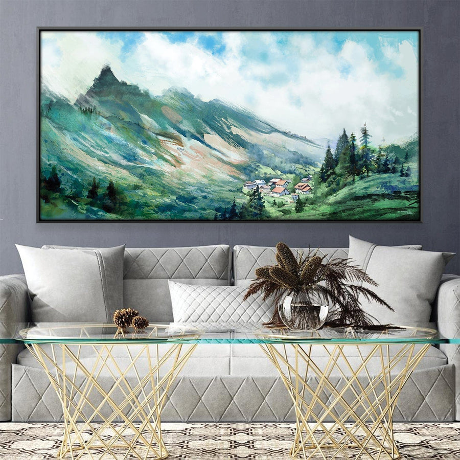 Verdant Valley Canvas Art Clock Canvas