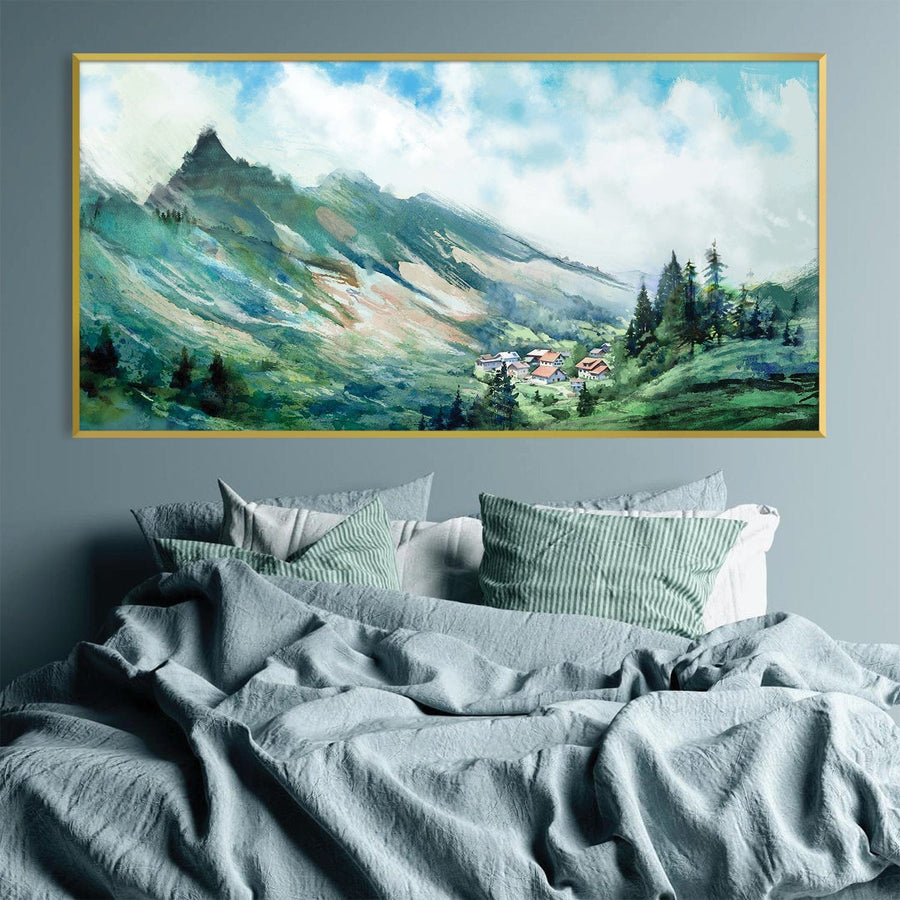 Verdant Valley Canvas Art Clock Canvas