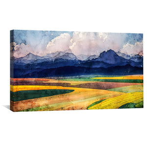 Verdant Vista Canvas Art Clock Canvas