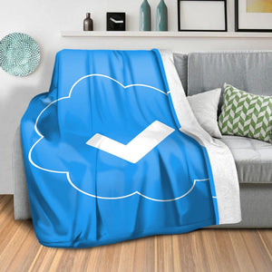 Verified Blue Blanket Blanket Clock Canvas