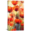 Vermillion Whispers Canvas Art Clock Canvas