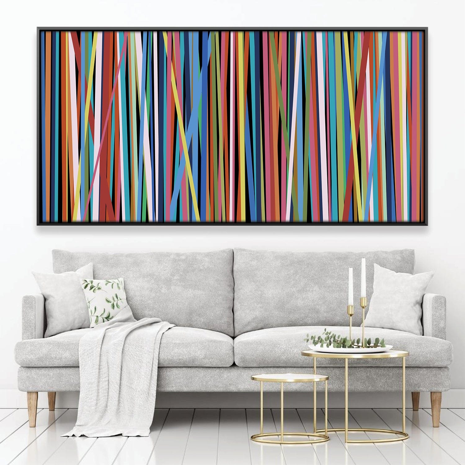 Vertical Illusion Canvas Art Clock Canvas