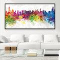 Vibrant City Canvas Art Clock Canvas