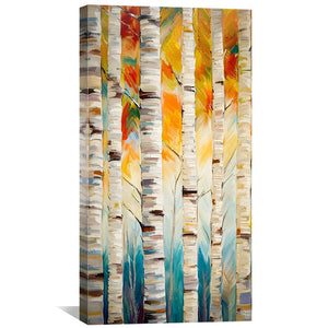 Vibrant Timber Stripes Canvas Art Clock Canvas
