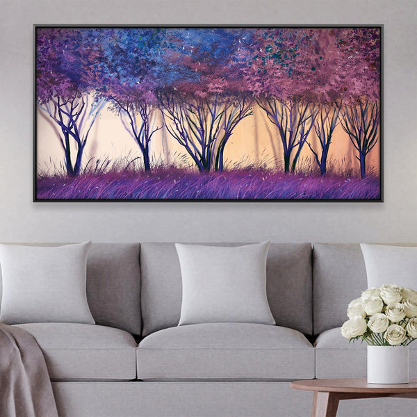 Violet Grove Canvas Art 20 x 10in / Canvas Clock Canvas